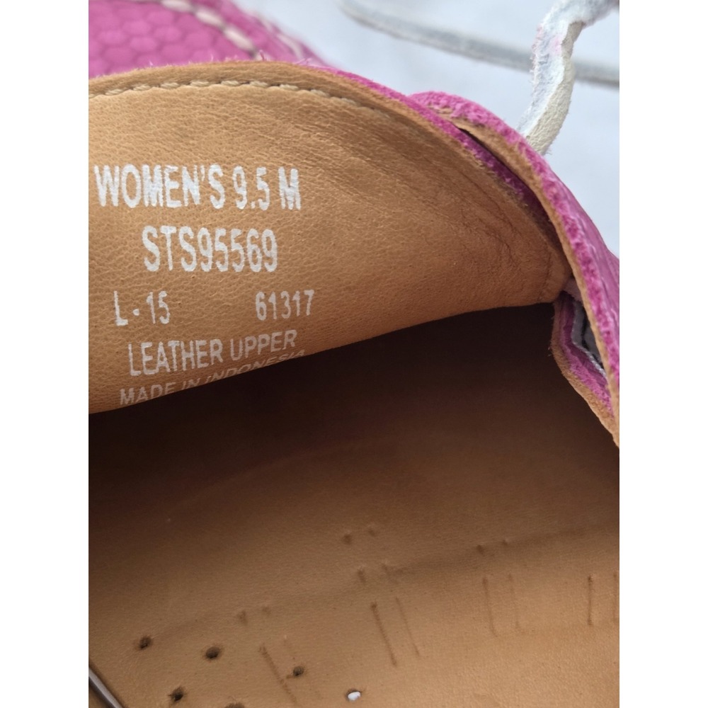 Sperry Top Sider Gold Cup Honeycomb Women's 9.5 M Pink Raspberry Boat Shoes - Picture 6 of 11